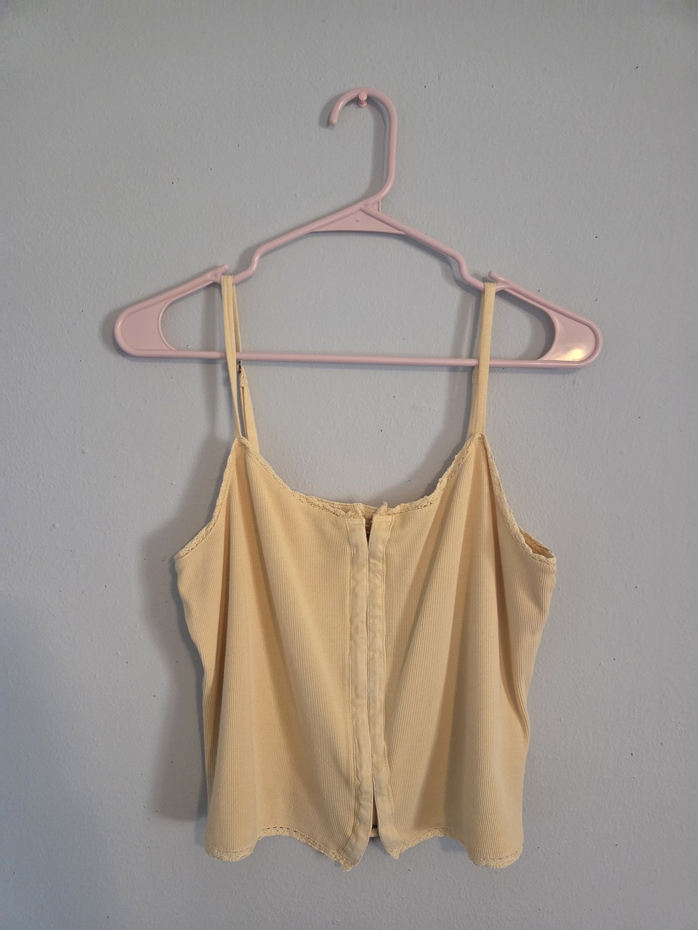 Idyllwind Pale Yellow Lace-Trim Camisole